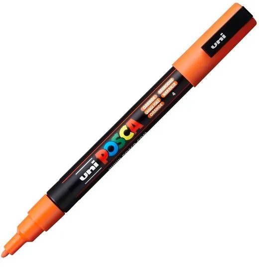 Posca Marcador  Pc-3M Punta Cónica 0,9 - 1,3 Mm Naranja