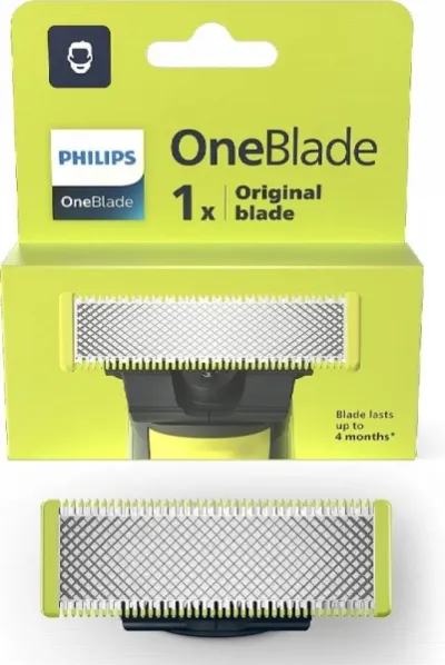 Philips OneBlade QP210/51 Cuchilla de Repuesto Original - Compatible con Todos los Mangos OneBlade y OneBlade Pro - Resistente al Agua IPX7