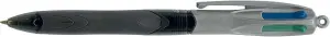 Bic 4 Colours Grip Pro Bolígrafo Retráctil Punta Media 1mm Cuerpo Gris/Negro