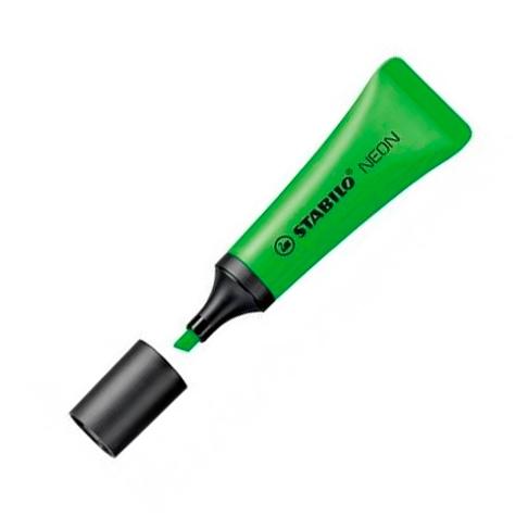 Stabilo Marcador Fluorescente Neon Verde Caja 10 Ud