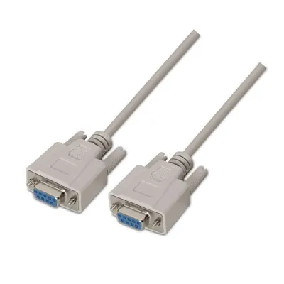 Aisens Cable Null Modem DB9/H-DB9/H 1.8m Beige para Dispositivos de Comunicación