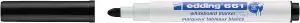 Edding 661 Rotulador para Pizarra Blanca - Punta Redonda - Trazo 1-2 mm - Tinta Borrable Negra