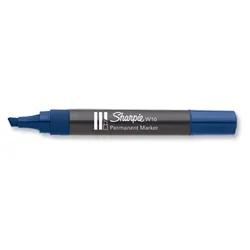 Sharpie Marcador Permanente W10 Punta Biselada Azul Caja 12 Ud