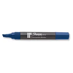 Sharpie Marcador Permanente W10 Punta Biselada Azul Caja 12 Unidades