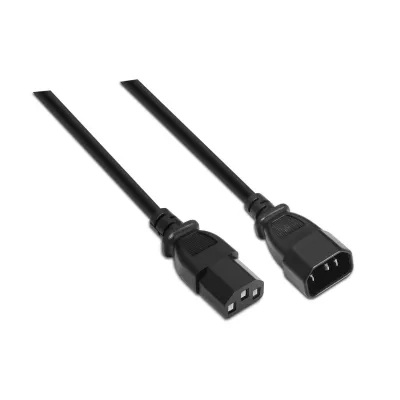 Aisens Cable Alimentacion Cpu - C13/H-C14/M - 1.5M - 100% Cobre Puro Awg18 - Color Negro