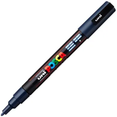 Posca Marcador  Pc-3M Punta Cónica 0,9 - 1,3 Mm Azul Marino