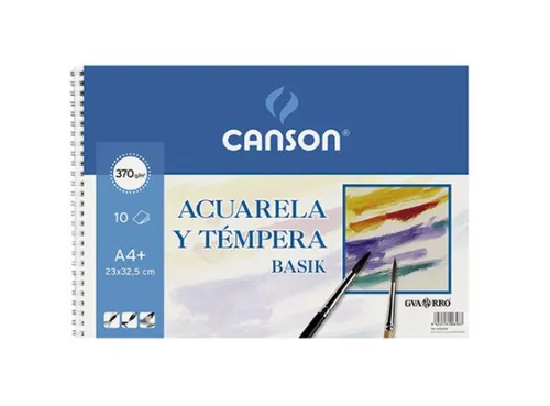 Canson Bloc Acuarela Y Témpera Basik Espiral 10 Hojas 370Gr