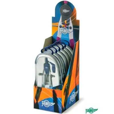 Faibo Expositor Compás Serie Blue-Line Micrométrico Brazos Articulados 401T 6 Unidades