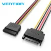Vention Cable de Alimentación Extensión SATA 15P 0.3m Negro