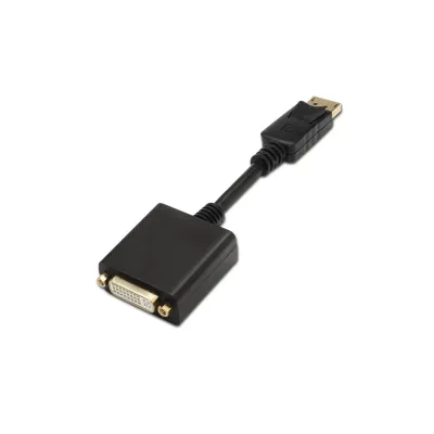 Aisens Conversor Displayport A Dvi Single Link, Dp/M - Dvi A/H Negro 15Cm