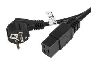 Lanberg CEE7/7 C19 Acoplador Cable de Transmisión Negro 1,8 m