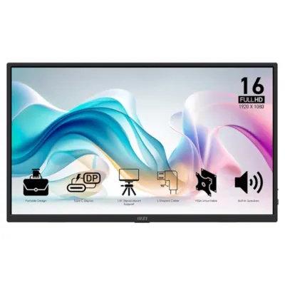 MSI MP165 E6 Monitor 15.6" IPS FHD Portátil USB-C