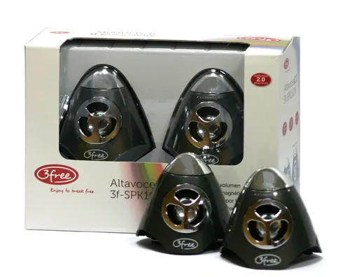Altavoces 2.0 3Free Spk100W 2W+2W Negro Alimentacion Por Usb