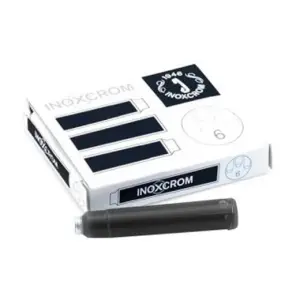 Inoxcrom Cartucho Tinta Estilográfica Negro Caja 6 Unidades