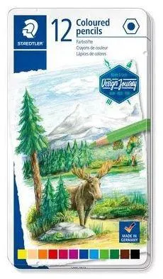 Staedtler Lápices De Colores Desing Journey 146C C/Surtidos Estuche Metal 12 Ud