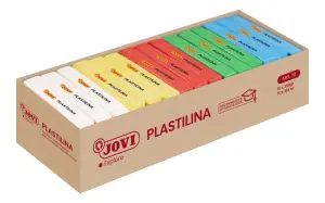 Jovi Expositor 15 Pastillas Plastilina 350gr Colores Básicos 100% Vegetal