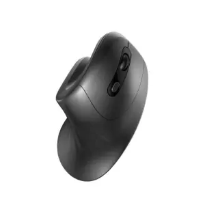 Nilox NXMOEV02 Ratón Vertical Inalámbrico Silicona Negra