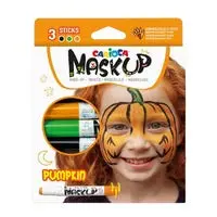 Carioca Mask Up Pumpkin Pack de 3 Colores Brillantes - Lavables Base Agua