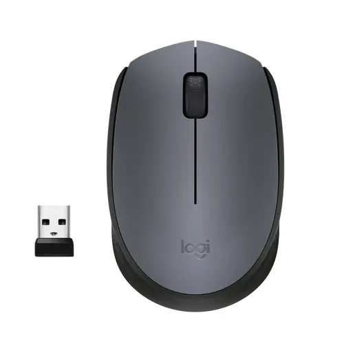 Logitech M170 Ratón Inalámbrico 1000Dpi - Gris/Negro