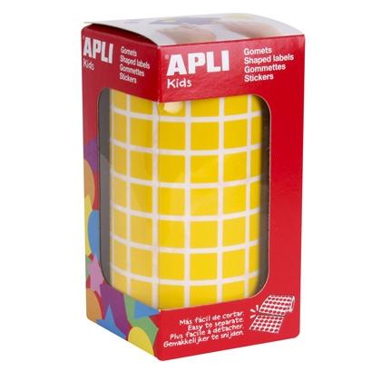 Apli Gomets Cuadrados 10Mm Rollo Amarillo -Rollo 6372 Unidades-