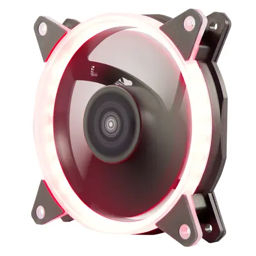 Ventilador Interno Unyka Candy 120Mm Anillo Led Rojo 7 Aspas 1400Rpm