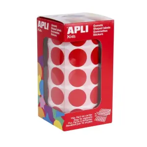 Apli Gomets Redondos 20mm Rollo Rojo