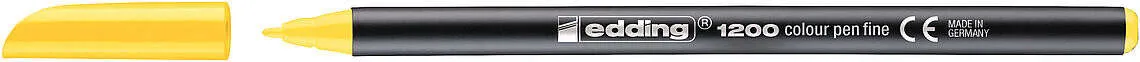 Edding 1200 Rotulador - Punta Redonda - Trazo 1Mm - Tinta Con Base De Agua - Color Amarillo
