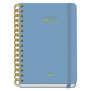 DOHE AGENDA ESCOLAR PREMIUM A5 ESPIRAL DOBLE SV CARTÓN FORRADO AZUL 2026-2027