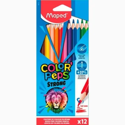 Maped Lápices De Colores Color'peps Strong - Estuche 12 Ud