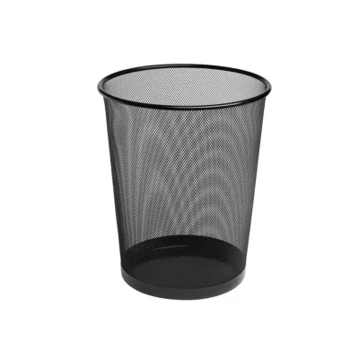 Bismark Papelera De Rejilla Alta Capacidad 18 Litros 340 X 240 Mm Negra