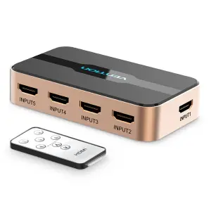 Vention Duplicador HDMI Hembra a Macho 5x Color Dorado