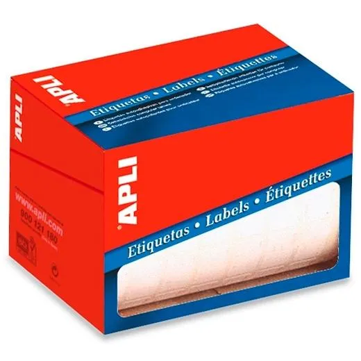 Apli Etiquetas Para Precios 53X100Mm Escritura Manual C/Romos Rollo De 300 Blanco