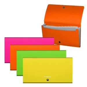 ErichKrause Clasificadores Matt Neon - 12 Fundas Tamaño Cheque - Colores Surtidos