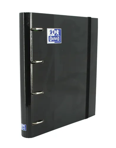 Oxford Carpeta Anillas 4X35mm Classic European Binder con Recambio 100H A4+ T/Extradura Negro