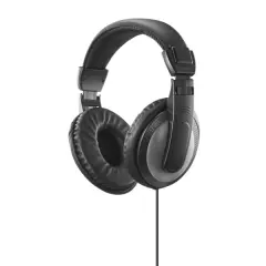 Hama Shelltv II Auriculares Supraaurales con Diadema - Cable 6m - Jack 3.5mm - Color Negro