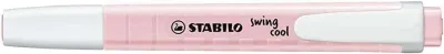 Stabilo Swing Cool Marcador Fluorescente Pastel Rubor Rosa Cuerpo Plano Punta Biselada 1-4mm Tinta Base Agua