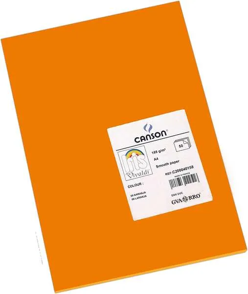 Iris Cartulina Naranja 210X297mm 185gr - Paquete de 50 Unidades
