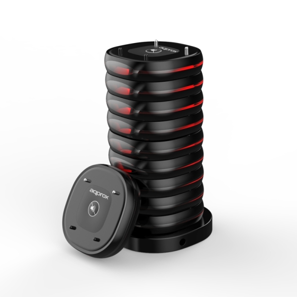 Approx Customer Caller Avisador De Clientes - Base De Carga - 10 Unidades - 400M Alcance -  Color Negro