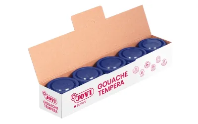 Jovi Bote de Témpera Escolar 35ml - Color Azul Oscuro - Aplicación en Múltiples Superficies