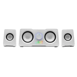 Mars Gaming MS22W Altavoces 2.2 con Doble Subwoofer 35W RGB Flow USB Blanco