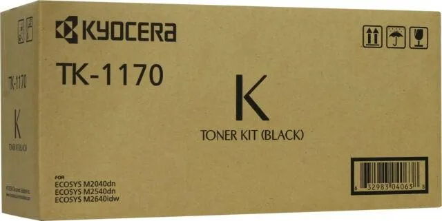 Kyocera-Mita Toner Negro Ecosys M2640Idw, 2540Dn, 2540Dne, 2540Dnw, 2040Dn, 2540 Series - Tk-1170