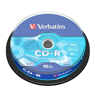 Verbatim CD-R 700MB 52X 10 Pack Spindle con Superficie Extra Protection