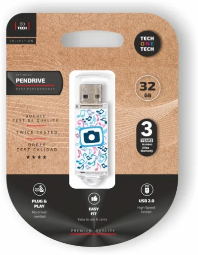 TechOneTech Pendrive USB 2.0 32GB Be Super Foto Dream