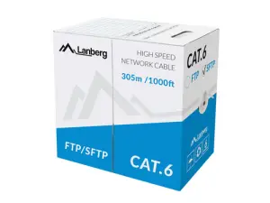 Lanberg Cable de Red Cat6 F/UTP Gris 305 m LCF6-11CU-0305-S