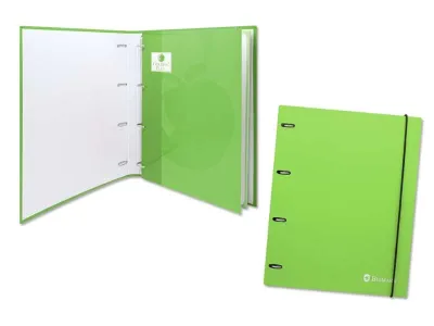 Bismark Carpeta De 4 Anillas Con 80 Hojas Cuadricula 4X4 - Formato A4 - Fabricada En Carton - Color Verde