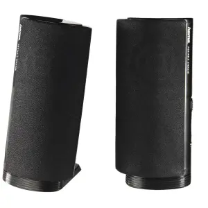 HAMA Altavoces 2.0 USB con Entrada Jack 3.5mm y Control de Volumen Negro