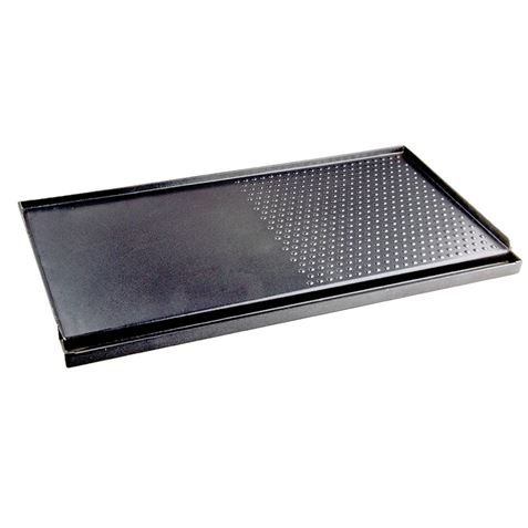 Muvip Plancha De Asar Para Cocina Portatil - Zona Recoge Grasa - Bordes Antisalpicaduras - Revestimiento Antiadherente - Ideal Para Cocinas Portatiles De 2 Quemadores  - Compatible Con Mv0612, Mv0613
