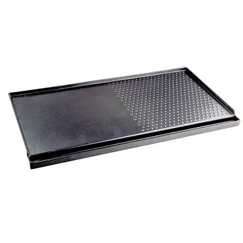 Muvip Plancha De Asar Para Cocina Portatil - Zona Recoge Grasa - Bordes Antisalpicaduras - Revestimiento Antiadherente - Ideal Para Cocinas Portatiles De 2 Quemadores  - Compatible Con Mv0612, Mv0613
