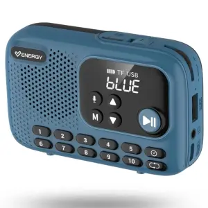 Energy Sistem TunerGo Radio Portátil FM - Bluetooth, USB, MicroSD, Jack 3.5 - 5W, Batería 10 Horas - Azul