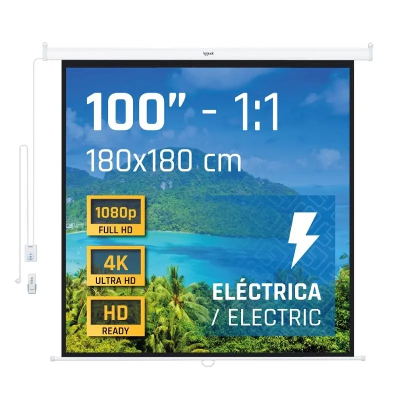 iggual Pantalla Eléctrica 1:1 180x180 cm